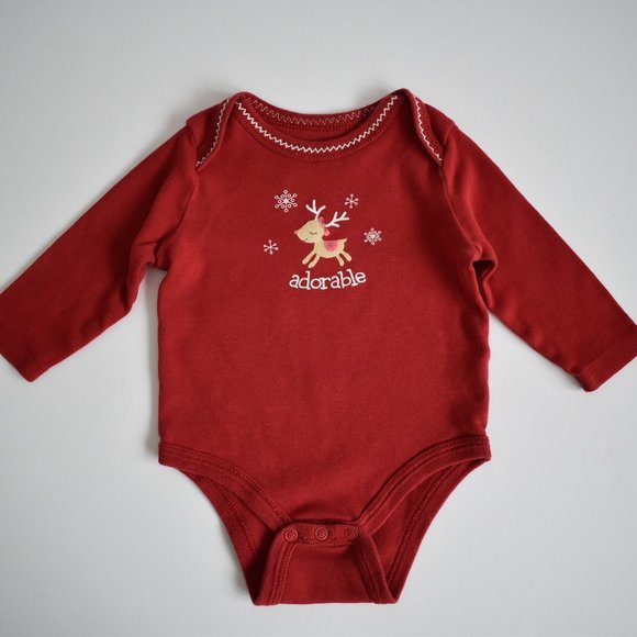 Joe Fresh Adorable Reindeer Bodysuit 3-6 Months - Picture 1 of 5